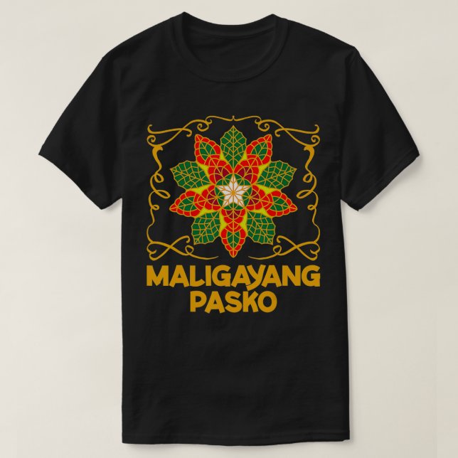 Filippinerna jul Pinoy Maligayang Pasko T Shirt (Design framsida)
