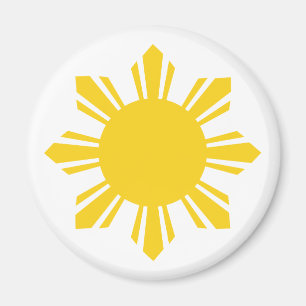 Filippinerna   kantjusterade solen, Philippines Magnet
