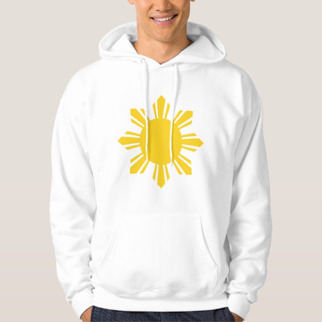 Filippinerna   kantjusterade solen, Philippines Sweatshirt Med Luva (Framsida)