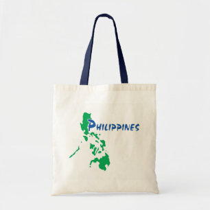 Filippinerna Karta på en Tote Bag Tygkasse