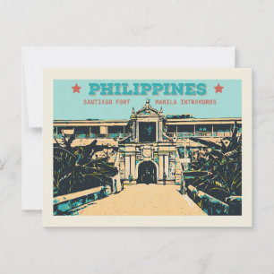 Filippinerna, Manila Intramuros Santiago fort Vykort