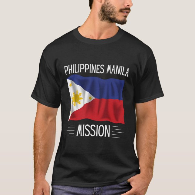Filippinerna Manila Lds Uppdrag Proud Mormon Missi T Shirt (Framsida)