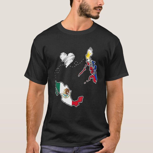 Filippinerna Mexiko Filipino Proud mexikanska T Shirt (Framsida)