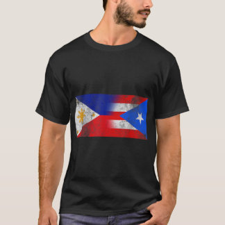 Filippinerna och Puerto Rican Flagga T Shirt