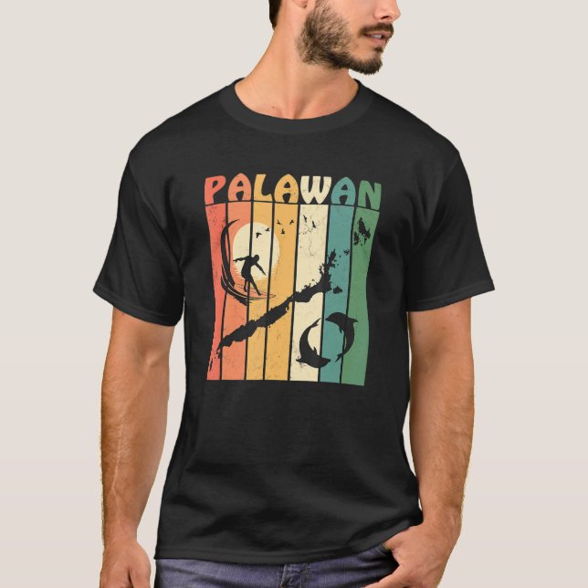 Filippinerna Palawan Surfing T Shirt (Framsida)