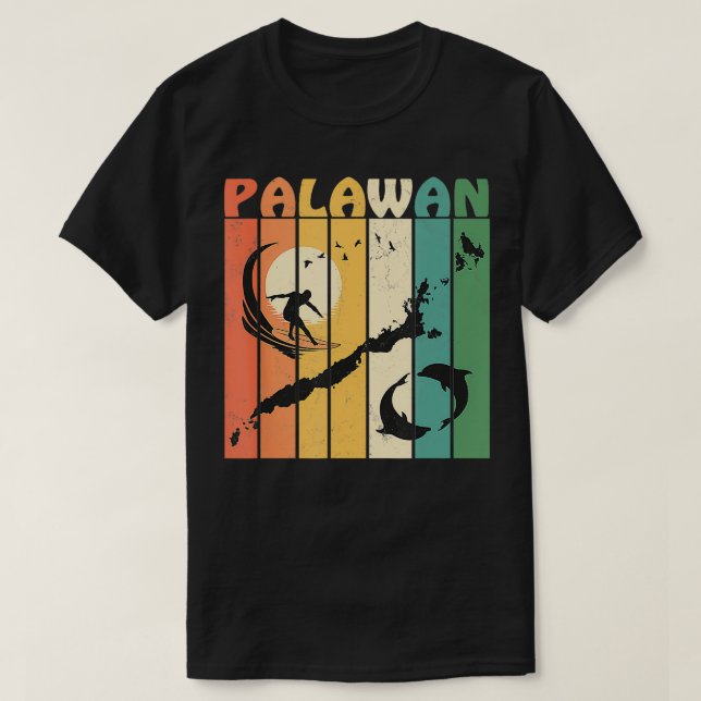 Filippinerna Palawan Surfing T Shirt (Design framsida)
