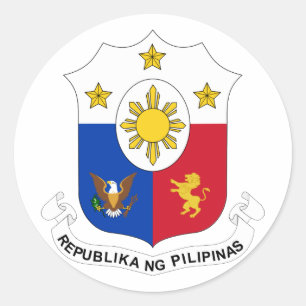 Filippinerna Philippines Runt Klistermärke
