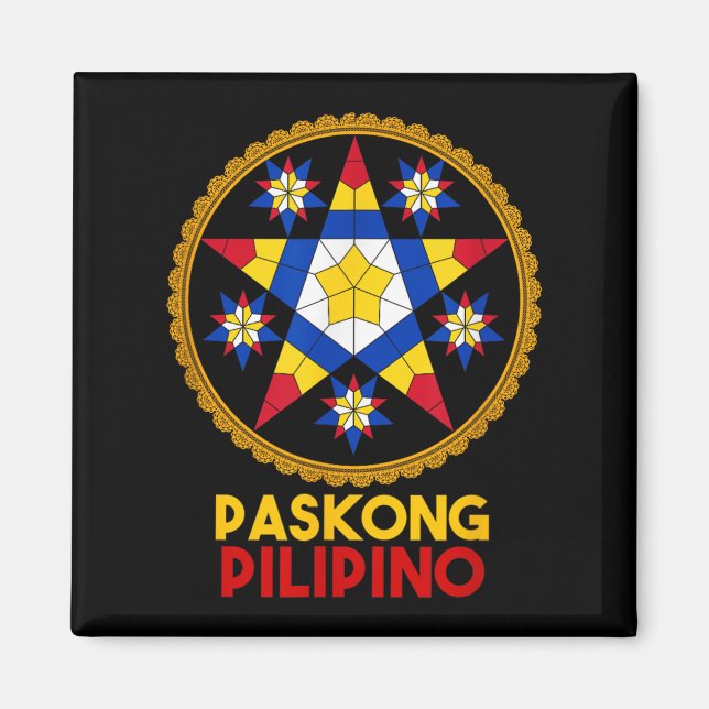 Filippinerna Pilipinas Filipino jul Parol Xma Magnet (Framsidan)