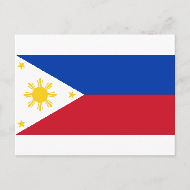 Filippinerna (Pilipinas)-flagga Vykort (Framsida)