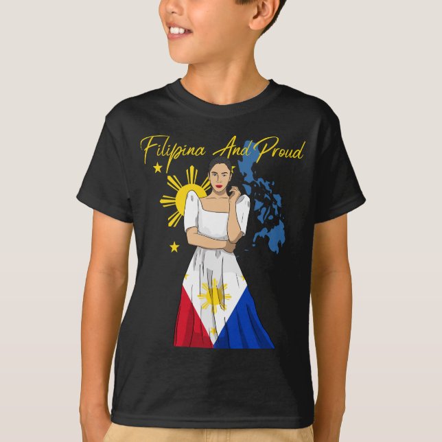 Filippinerna Pinay Filipina Pride Islands Flagga G T Shirt (Framsida)