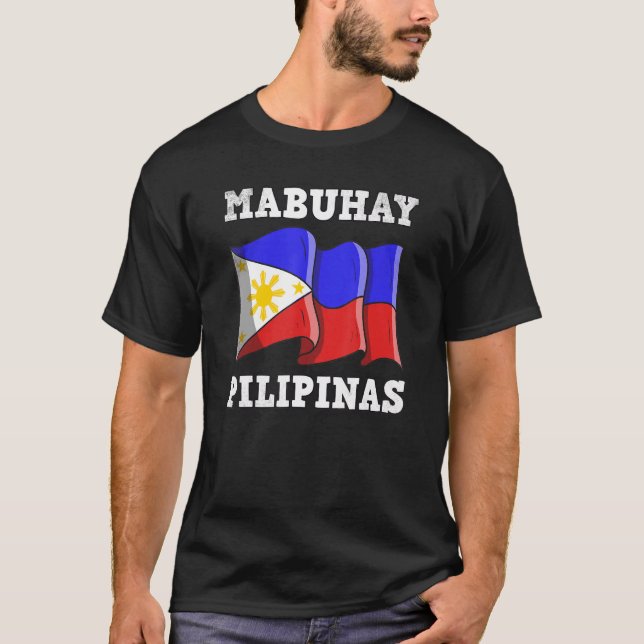 Filippinerna Pinay Filipino Pride Land Flagga Mabu T Shirt (Framsida)