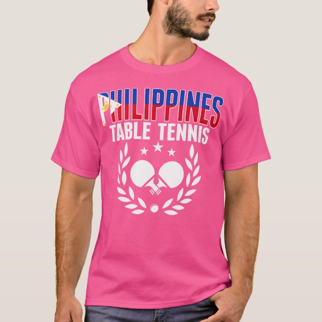 Filippinerna Ping Pong Älskare Support Philippine  T Shirt (Framsida)