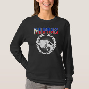 Filippinerna Pingis Stöd Filippinska Bordtennis T Shirt