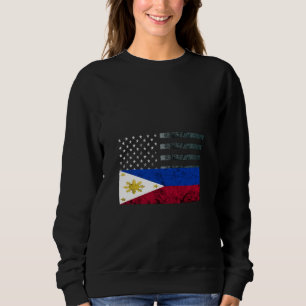 Filippinerna Pinoy Amerikansk Flagga USA Stolt Fil T Shirt