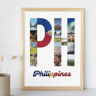 Filippinerna Poster Filipino Wall Art Decor PH