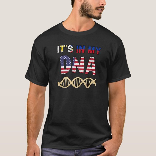 Filippinerna Proud Filipino Filipina Flagga Americ T Shirt (Framsida)
