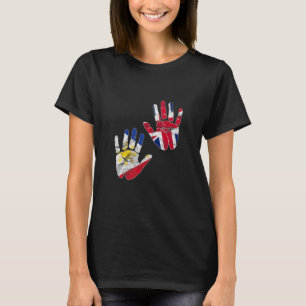 Filippinerna Proud Filipino Filipina Flagga Uk Eng T Shirt