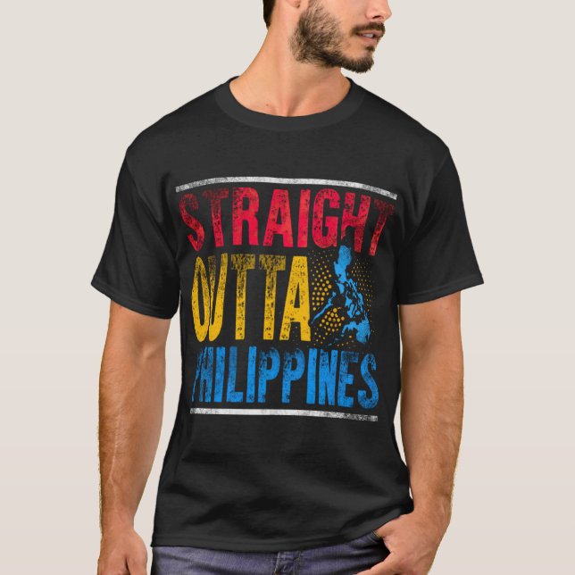 Filippinerna Raka Outta Filippinerna T Shirt (Framsida)