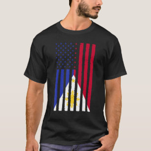 Filippinerna Roots USA flagga Heritage HalFilipino T Shirt