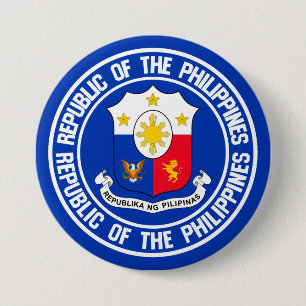 Filippinerna Round Emblem Knapp