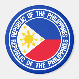 Filippinerna Round Emblem Magnet