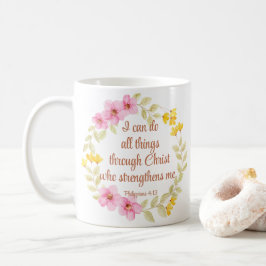 Filippinerna Skriptråd för Rosa och Gult Blommigt Kaffemugg