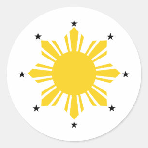 Filippinerna Sol Filipino Sol PI SOL Runt Klistermärke
