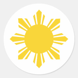 Filippinerna Sol, Pinoy Sol, Filippinerna, Sol Runt Klistermärke