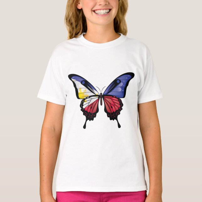 Filippinerna Swallowtail Butterfly Flagga T Shirt (Framsida)