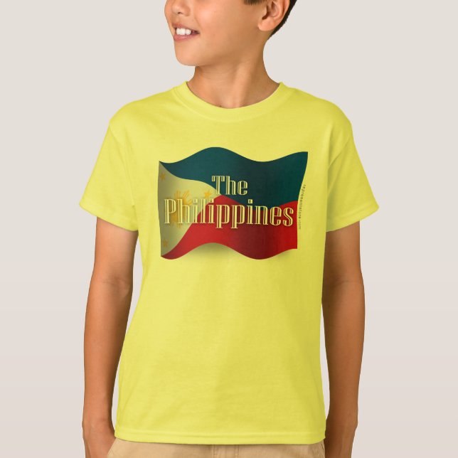 Filippinerna Wave Flagga Tee (Framsida)