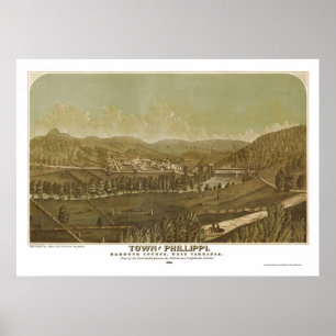 Filippinerna, WV Panoramic Karta - 1861 Poster