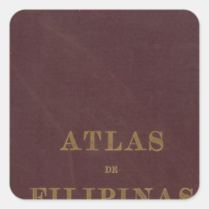 Filippinernas atlas fyrkantigt klistermärke