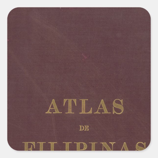 Filippinernas atlas fyrkantigt klistermärke (Framsida)