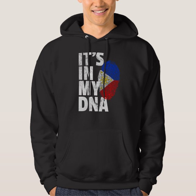 Filippinernas Flagga Det är i min Dna-jul Land Hoodie (Framsida)