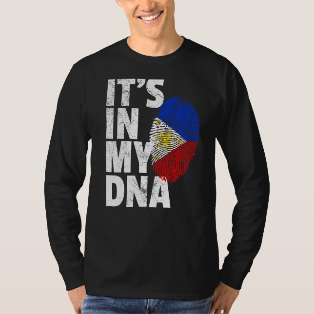 Filippinernas Flagga Det är i min Dna-jul Land T Shirt (Framsida)