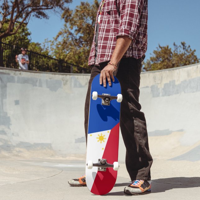 Filippinernas flagga mini skateboard bräda 18,5 cm (Utomhus 2)