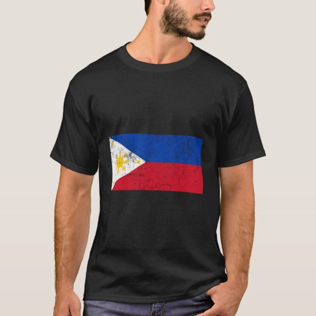 Filippinernas Flagga Novelty Graphic Filipino Flag T Shirt (Framsida)
