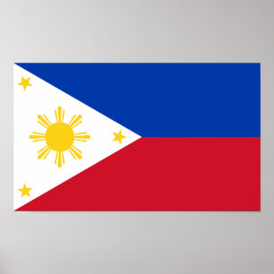 Filippinernas flagga poster