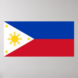 Filippinernas flagga poster