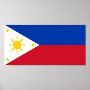 Filippinernas flagga poster