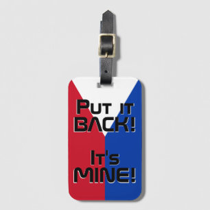 Filippinernas nationella Flagga Funny Patriotic Bagagebricka