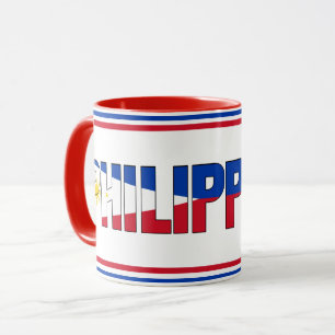 Filippinernas nationella Flagga Patriotic Coffee Mugg