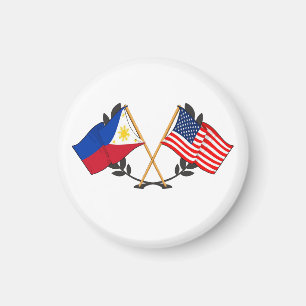 Filippinsk amerikansk Flagga Filipino Heritage Vin Magnet