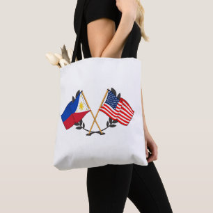 Filippinsk amerikansk Flagga Filipino Heritage Vin Tygkasse