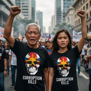 Filippinsk anti-Marcos-korruptionsprotest T Shirt
