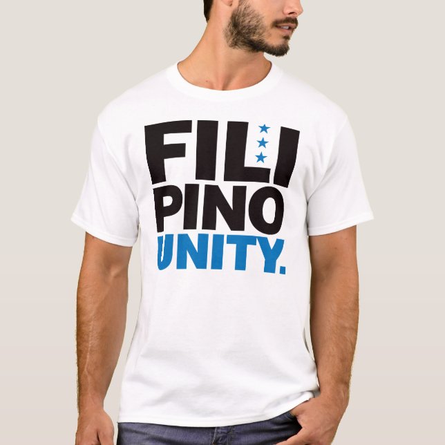 Filippinsk enhet - blått och svart t shirt (Framsida)