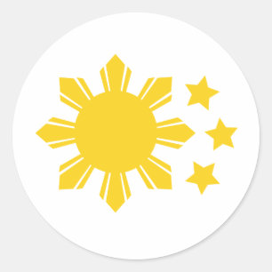 Filippinsk flagga - som är stolt som är Pinoy! Runt Klistermärke