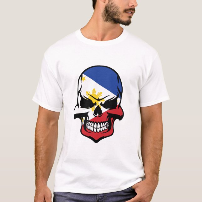 Filippinsk flaggaskalle tee (Framsida)