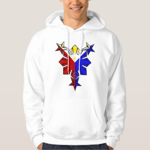 Filippinsk flaggasol och stjärnor Hoody Tröja Med Luva