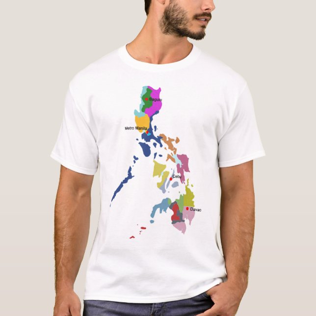 Filippinsk kartaTshirt Tee Shirt (Framsida)